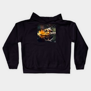 Animal Bee is flying around Kids Hoodie